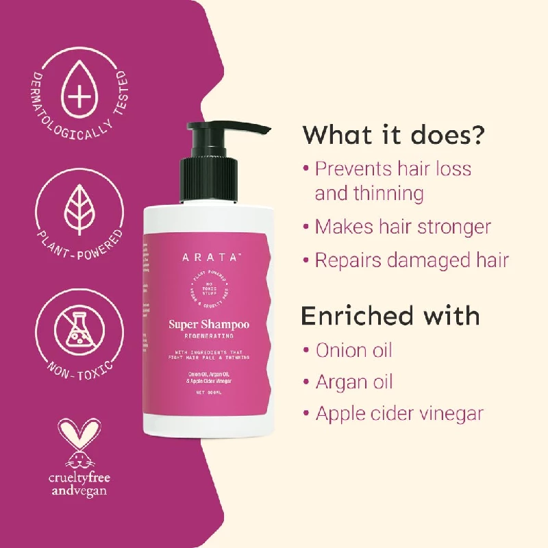 Arata Plant-Powered Super Shampoo, 300 ml-3.webp